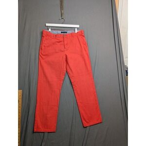 Tommy Hilfiger Men's Red Cotton Chino Pants 33 X 30